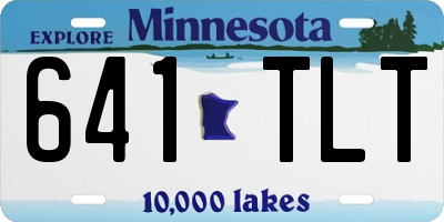 MN license plate 641TLT