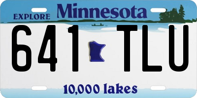 MN license plate 641TLU