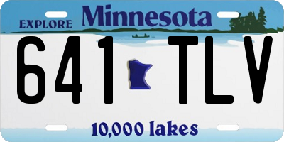MN license plate 641TLV
