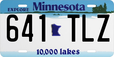 MN license plate 641TLZ
