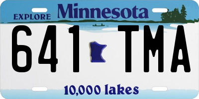 MN license plate 641TMA