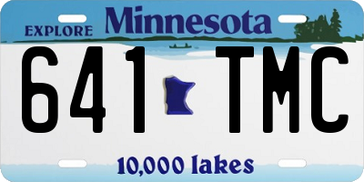 MN license plate 641TMC