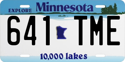 MN license plate 641TME