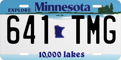 MN license plate 641TMG