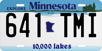MN license plate 641TMI