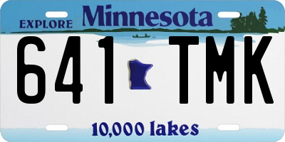 MN license plate 641TMK