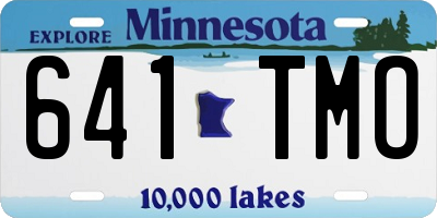 MN license plate 641TMO