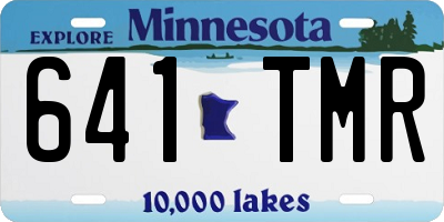 MN license plate 641TMR
