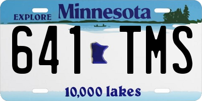 MN license plate 641TMS
