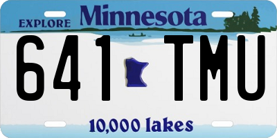 MN license plate 641TMU