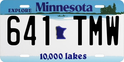 MN license plate 641TMW