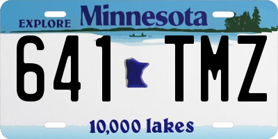 MN license plate 641TMZ