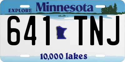 MN license plate 641TNJ