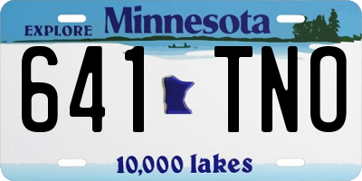 MN license plate 641TNO