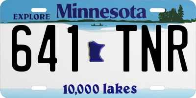 MN license plate 641TNR