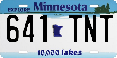 MN license plate 641TNT