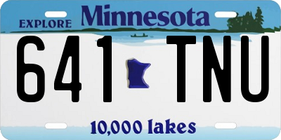 MN license plate 641TNU