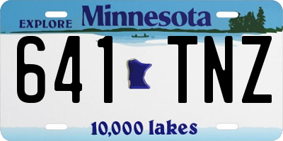 MN license plate 641TNZ