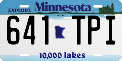 MN license plate 641TPI