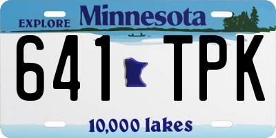 MN license plate 641TPK