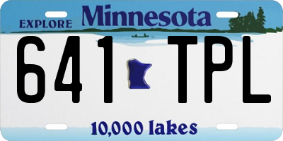 MN license plate 641TPL