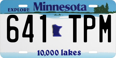 MN license plate 641TPM