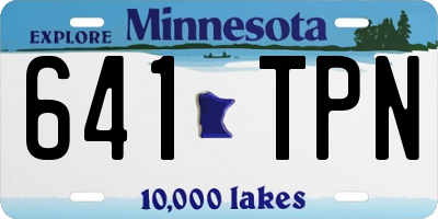 MN license plate 641TPN