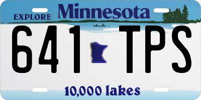 MN license plate 641TPS