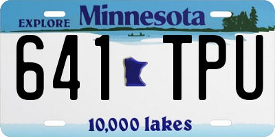 MN license plate 641TPU