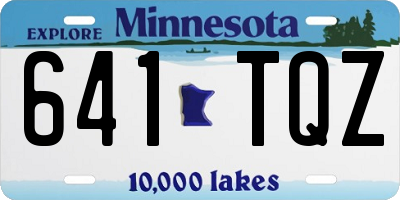 MN license plate 641TQZ
