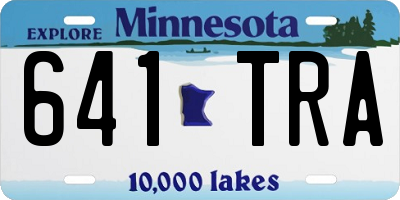 MN license plate 641TRA