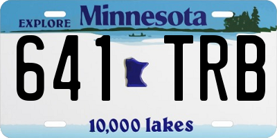 MN license plate 641TRB