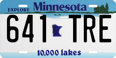 MN license plate 641TRE