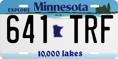 MN license plate 641TRF