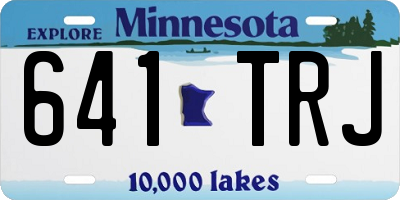 MN license plate 641TRJ