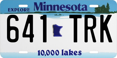 MN license plate 641TRK