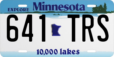 MN license plate 641TRS