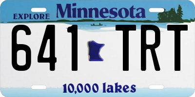 MN license plate 641TRT