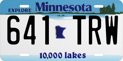 MN license plate 641TRW