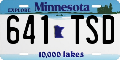 MN license plate 641TSD