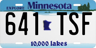 MN license plate 641TSF