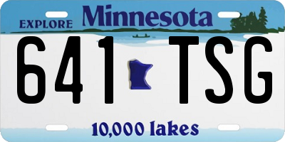 MN license plate 641TSG