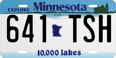 MN license plate 641TSH
