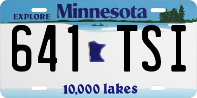 MN license plate 641TSI