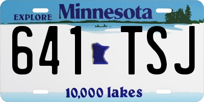MN license plate 641TSJ