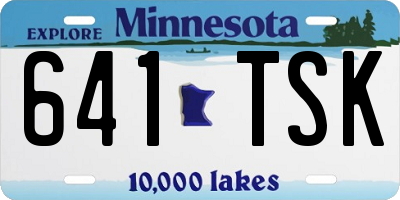 MN license plate 641TSK