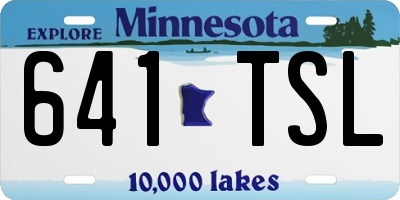 MN license plate 641TSL