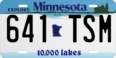MN license plate 641TSM