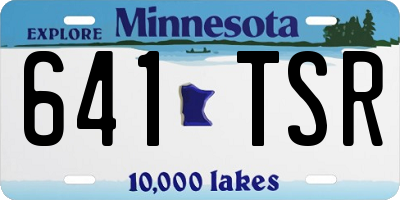 MN license plate 641TSR