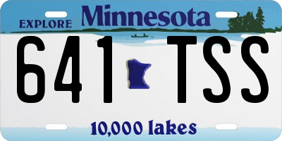 MN license plate 641TSS